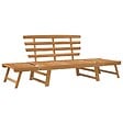 VIDAXL - vidaXL Banc de jardin 2-en-1 190 cm Bois solide d'acacia - vignette