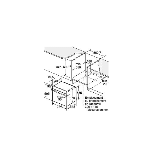 BOSCH - Four Intégrable Multifonction 71l 60cm Noir - HQG572BB3F - large