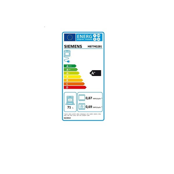SIEMENS - Four Intégrable Multifonction 71l 60cm Pyrolyse/hydrolyse Noir - HB774G2B1 - large