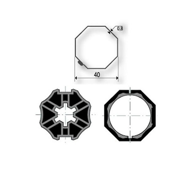 SOMFY - Adaptations moteur Somfy - Axe Deprat Ø40mm 9500387 pour Moteur Ø40mm - large