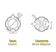 AVOSDIM - Adaptations moteur Avosdim - Axe ogive Ø78mm - pour Moteur ø45mm - vignette