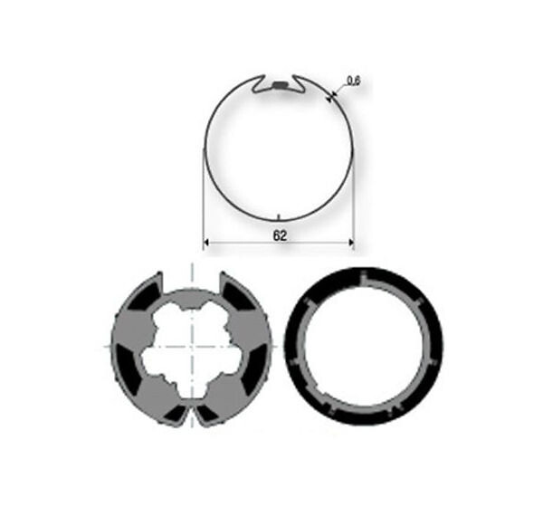 SOMFY - Adaptations moteur Somfy - Axe Deprat Ø62 mm 9410307 pour Moteur Ø50mm - large