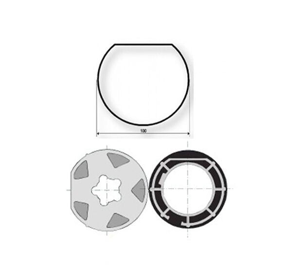SOMFY - Adaptations moteur Somfy - Axe MISCHLER 9001502 - pour Moteur Ø60mm - large