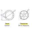 AVOSDIM - Adaptations moteur Avosdim - Axe Deprat DP62 Ø45mm - Pour moteur Ø45mm - vignette