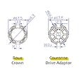 AVOSDIM - Adaptations moteur Avosdim - Axe ogive Ø70mm - pour Moteur Ø45mm - vignette