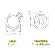 AVOSDIM - Adaptations moteur Avosdim - Axe octogonal Ø60mm - pour Moteur ø45mm - vignette