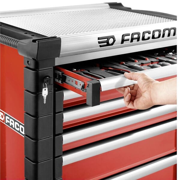 FACOM - Servante d'atelier vide FACOM JET.6M3APF - 6 tiroirs - rouge - large