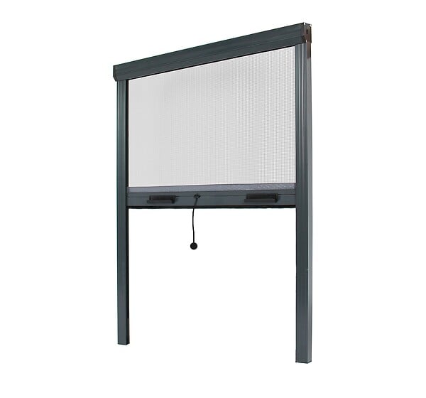 AVOSDIM - Store Moustiquaire Recoupable Alu - L 150 x H 160 cm - Gris - Lot 2 - large