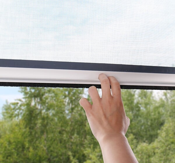 AVOSDIM - Store Moustiquaire Recoupable PVC Blanc - L 80 x H 130 cm - Lot 2 - large
