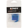 RONDY - Connecteurs électriques bout à bout bleu 4.7mm lot de 10 - vignette
