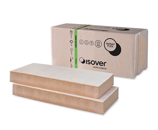 ISONAT - Panneaux isolants Flex 55 bois - Lot 6 - L.122xl.60xEp.100mm - large
