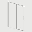 KASSANDRA - Paroi de douche fixe + Porte coulissante LUNA verre sérigraphié 160 cm Sans paroi latérale - vignette
