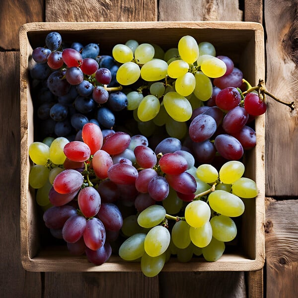PLANT IN A BOX - Vigne à raisin - Set de 3 - Vitis vinifera - Hauteur 25-40cm - ⌀9cm - large