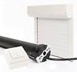 AVOSDIM - Volet roulant electrique filaire Alu Blanc - L120 x H120 cm - Motorise avec commande murale - Recoupable - vignette