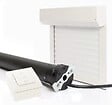 AVOSDIM - Volet roulant electrique filaire Alu Blanc - L150 x H220 cm - Motorise avec commande murale - Recoupable - vignette