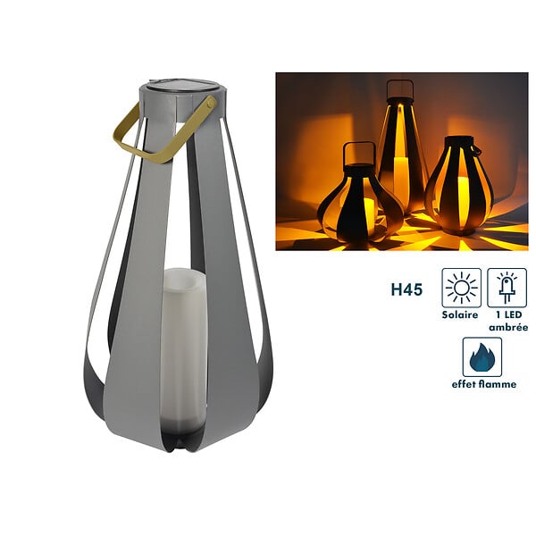 ORIUM - Lanterne solaire Palme h45cm - Orium - large