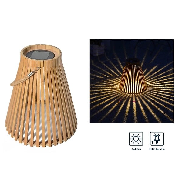 ORIUM - Lanterne solaire bambou Elona - Orium - large