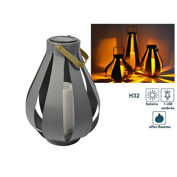 ORIUM - Lanterne solaire Palme h32cm - Orium - large