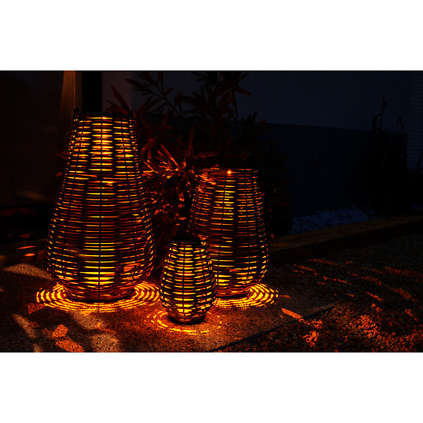 ORIUM - Lanterne solaire tressée Aretha h25cm - Orium - large