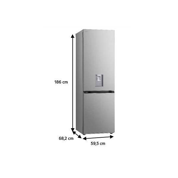 LG - réfrigérateur combiné 60cm 343l nofrost inox - GBF3102DPY - large