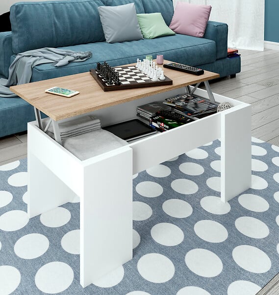 FORESHABIT - Table basse avec plateau relevable Alida - large
