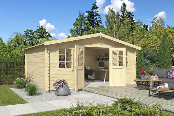 LASITAMAJA - ABRI BOIS ISOLA - 28MM - Surface HORS TOUT 20.36 m² - large