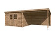 LASITAMAJA - Abri bois Elody avec extension - Brun - L.601.2xP.319cm - vignette