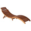 VIDAXL - vidaXL Chaises longues lot de 2 avec table et coussins Acacia solide - vignette