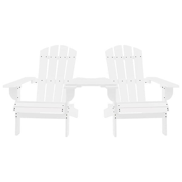 VIDAXL - vidaXL Chaises de jardin Adirondack avec table bois de sapin blanc - large