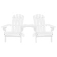 VIDAXL - vidaXL Chaises de jardin Adirondack avec table bois de sapin blanc - vignette