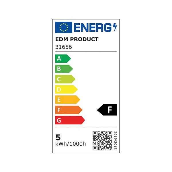 EDM - Downlight LED Encastré Carré - 5W - 3200K - Blanc - 9x9cm - EDM - large