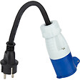 PROTEC - Adaptateur caravane mâle 2P+T vers femelle CEE 17 - Protec - vignette