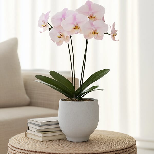 PLANT IN A BOX - Orchidée papillon - Phalaenopsis - Hauteur 50-60cm - ⌀12cm - large