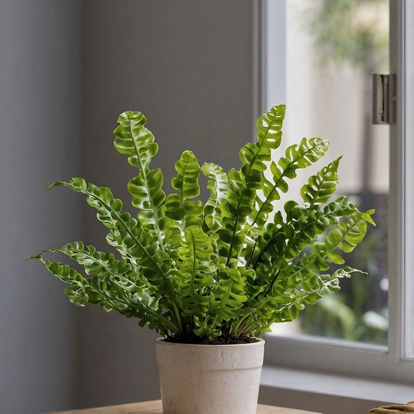 PLANT IN A BOX - Fougère nid d'oiseau - Set de 2 - Asplenium 'Crispy Wave' - H25-40cm - ⌀12cm - large