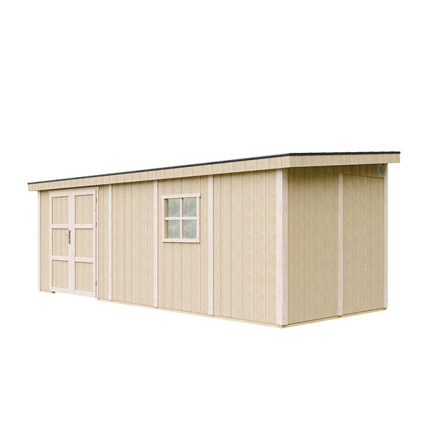 TIMBELA - Abri de Jardin Qualité Premium 14,3 m² - H231x248x648 cm - Sans plancher e  paroi latérale - Timbela M941B-TUNDRA GREY - large
