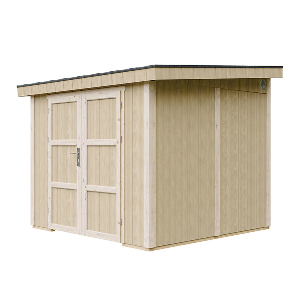 TIMBELA - Abri de Jardin Qualité Premium 5,9 m² - H231x248x294 cm - Sans plancher e  paroi latérale - Timbela M938B-HARVEST HONEY - large