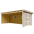 TIMBELA - Abri de Jardin Qualité Premium 14,3 m² - H231x248x648 cm - Sans plancher e  paroi latérale - Timbela M941B-TERRA BROWN - vignette