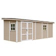 TIMBELA - Abri de Jardin Qualité Premium 14,3 m² - H231x248x648 cm - Sans plancher e  paroi latérale - Timbela M941B-TERRA BROWN - vignette