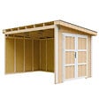 TIMBELA - Abri de Jardin Qualité Premium 8,68 m² - H231x248x412 cm - Sans plancher e  paroi latérale - Timbela M939B-HARVEST HONEY - vignette