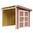 TIMBELA - Abri de Jardin Qualité Premium 5,9 m² - H231x248x294 cm - Sans plancher e  paroi latérale - Timbela M938B-REDWOOD RED - vignette