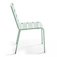 OVIALA - Chaise de jardin en métal vert sauge - Palavas - vignette