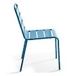 OVIALA - Chaise de jardin en métal bleu pacific  - Palavas - vignette
