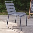 OVIALA - Chaise de jardin en métal gris anthracite - Palavas - vignette