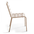 OVIALA - Chaise de jardin en métal taupe - Palavas - vignette