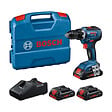 BOSCH - Perceuse-visseuse BOSCH GSR 18V-55 - 0615A5002P Professional sans fil 18 V - 55 Nm Brushless + 3x batterie ProCORE 4,0 Ah + chargeur + L case - vignette