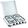 KEMPER - Réchaud gaz portable 4 feux 4650W Blanc laqué Couvercle KEMPER - vignette