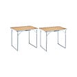 O'CAMP - Lot de 2 tables de camping pliables 4 places - Forme valise - 80 x 60 x 70 cm - vignette