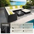TECTAKE - Canapé de jardin MARBELLA modulable 7 places, variante 2 noir - vignette
