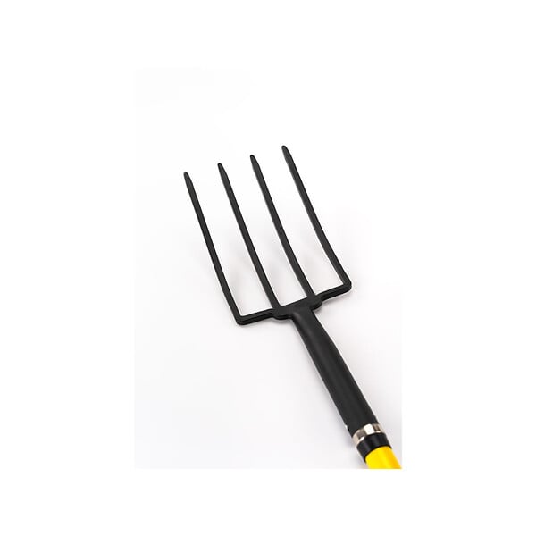 SUAN - Fourche à bêcher pour jardin - 4 dents - Manche en fibre de verre - Poignée confort - large
