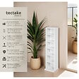 TECTAKE - Étagère Colonne Meuble de Rangement 6 compartiments 90x21x20cm blanc - vignette